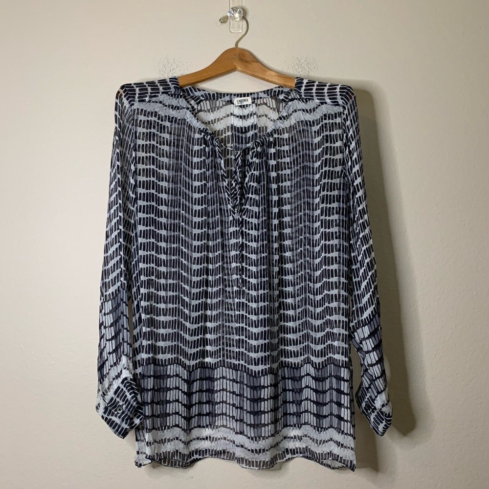 L’ Agence 100% Silk Bohemian Style Tunic Top